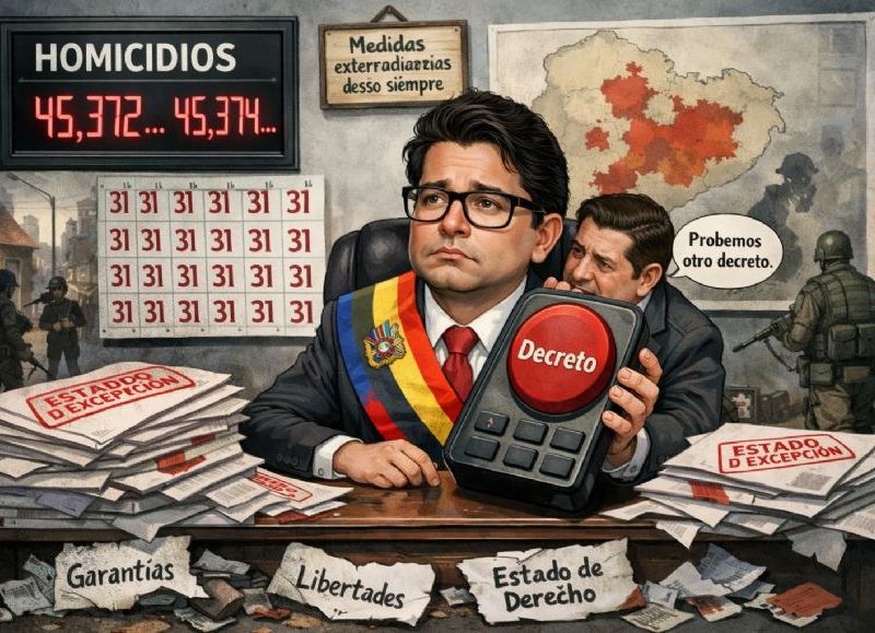 VIDEO | Más estado de excepción y menos resultados: Noboa vuelve a recortar derechos ante una violencia no para